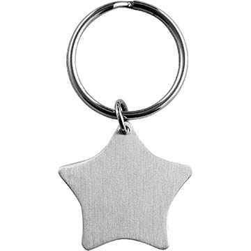 2.75in Sateen Finish Star Key Ring