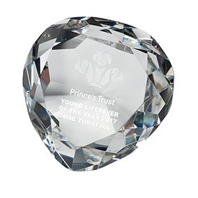 Venus Heart Optical Crystal Paperweight