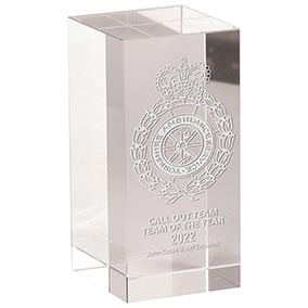 Mentor Block Crystal Award 100mm