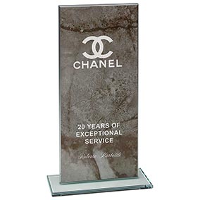 Quarry Black Marble Glass Award 200mm