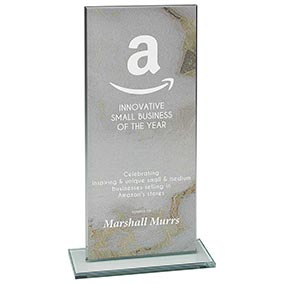 Quarry White Marble Glass Award 160mm