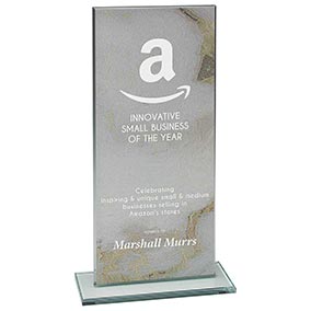 Quarry White Marble Glass Award 180mm