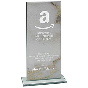 Quarry White Marble Glass Award 200mm