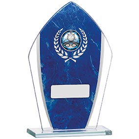 Arcged Marble Effect Glass Award 165mm