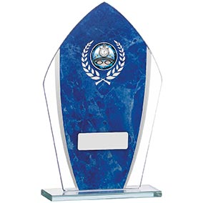 Arcged Marble Effect Glass Award 185mm