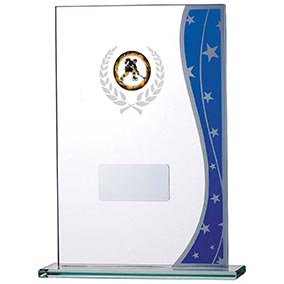 Rectangular Blue Mirror Edge Award 185mm