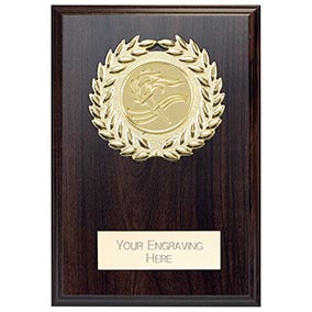 Mahogany Wreath Reward Plaque 100mm