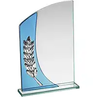 8.75in Blue & Clear Wreath Award