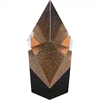 6.75in Clear & Black Bronze Glitter Diamond Award